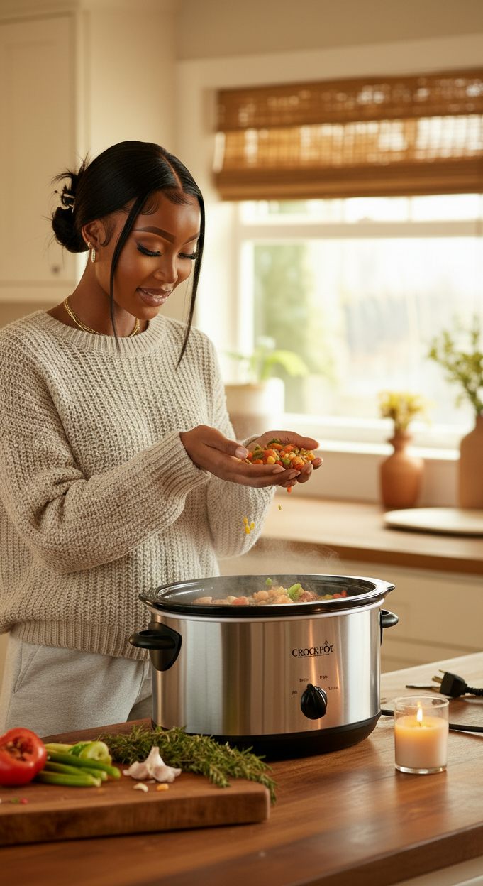 Cook preparing meals